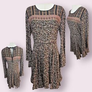 Ecote Paisley Long Sleeve Dress kr Tunic, Size Medium